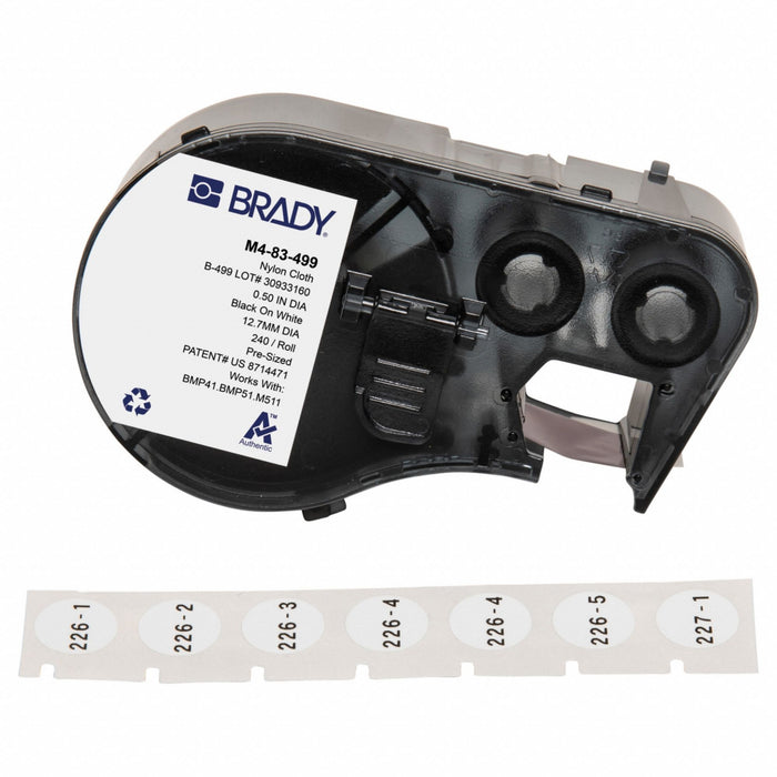 Label/RibbonCartridge White Matte 1/2inW