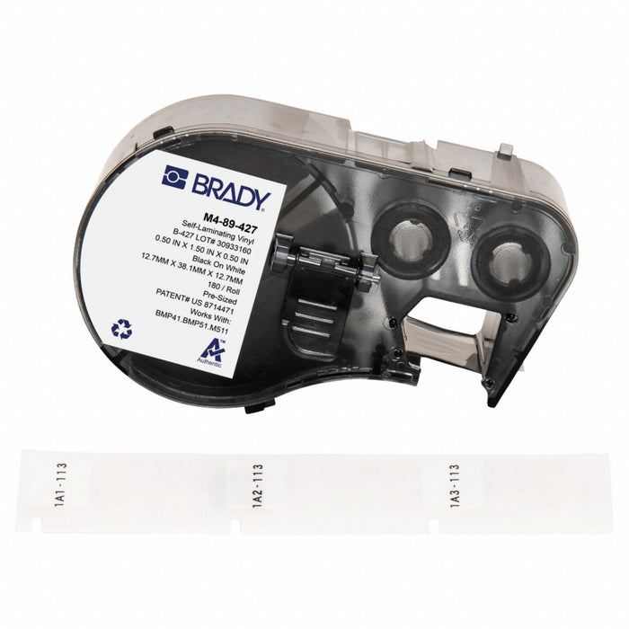 Precut Label Roll Cartridge Clear/White