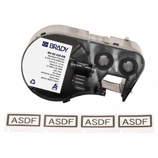 Label/RibbonCartridge Gray Matte 1/2inW