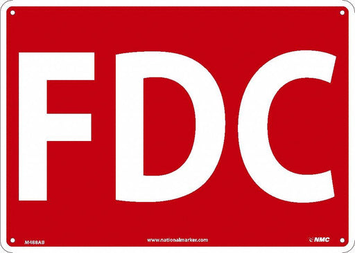 Fdc Sign 14x10 040 Alum
