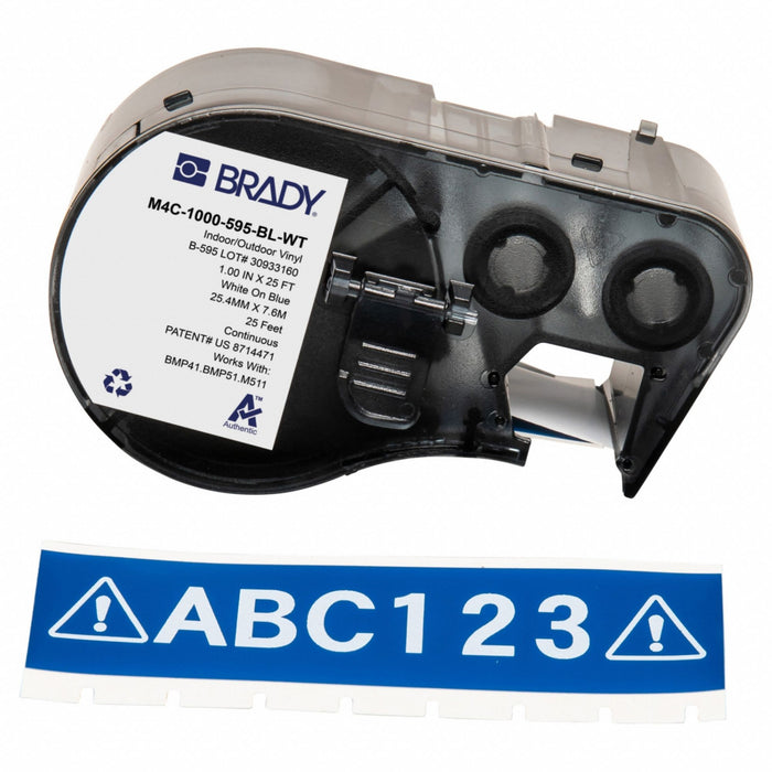 Precut Label Roll Cartridge Blue/White