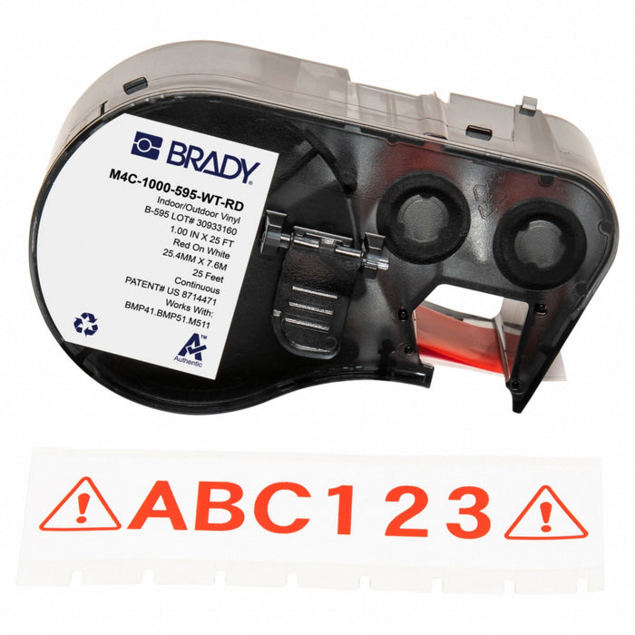Label/RibbonCartridge White Gloss 1inW