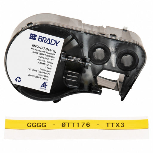 Wire and Cable Label Yellow Matte Finish