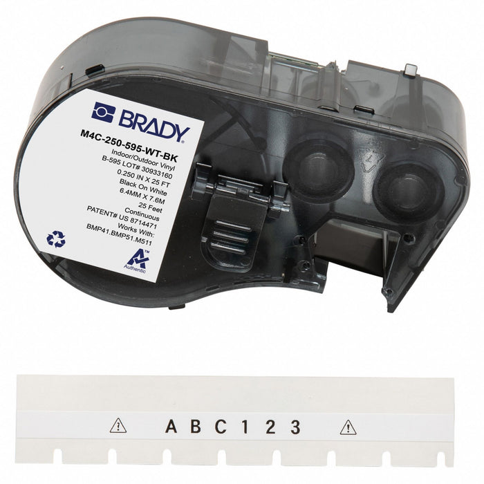 Label/RibbonCartridge White Gloss 1/4inW