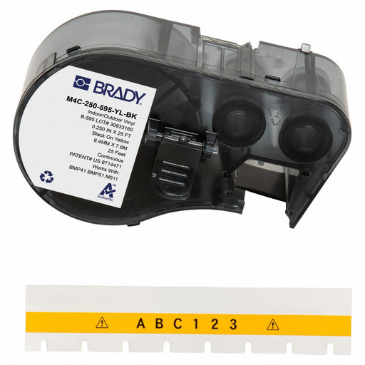 Label/RibbonCartridge Yellow 1/4inW