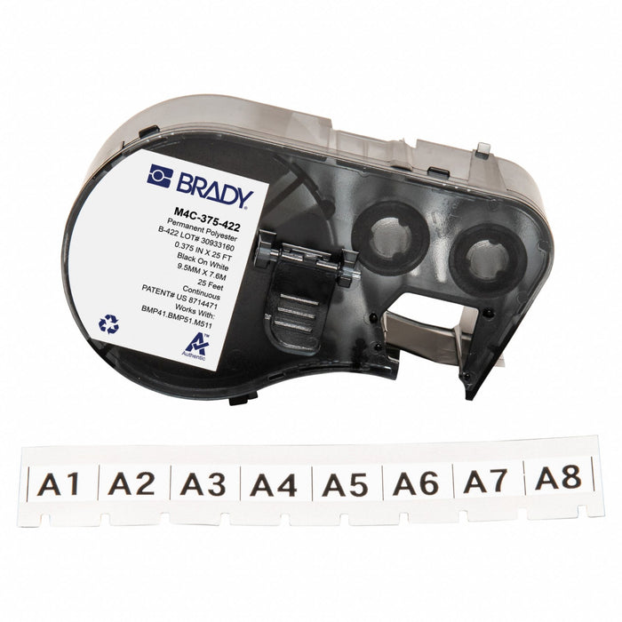 Label/RibbonCartridge White Gloss 3/8inW
