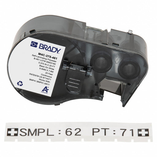 Label/RibbonCartridge White Matte 3/8inW