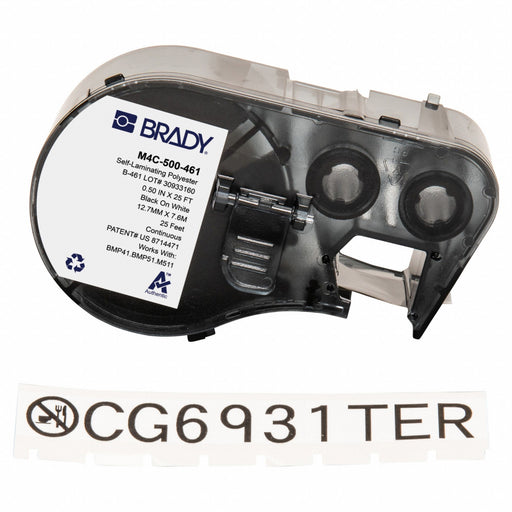 Label/RibbonCartridge White Matte 1/2inW