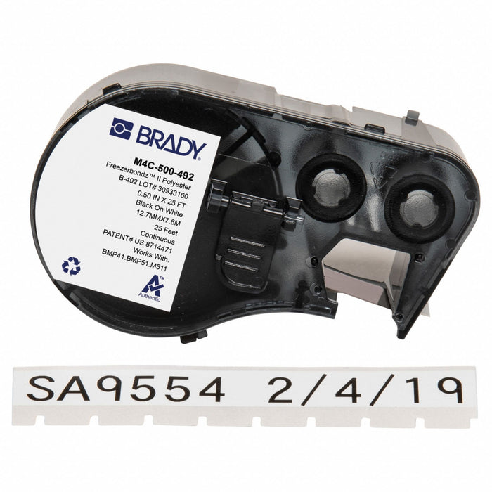 Label/RibbonCartridge White Matte 1/2inW