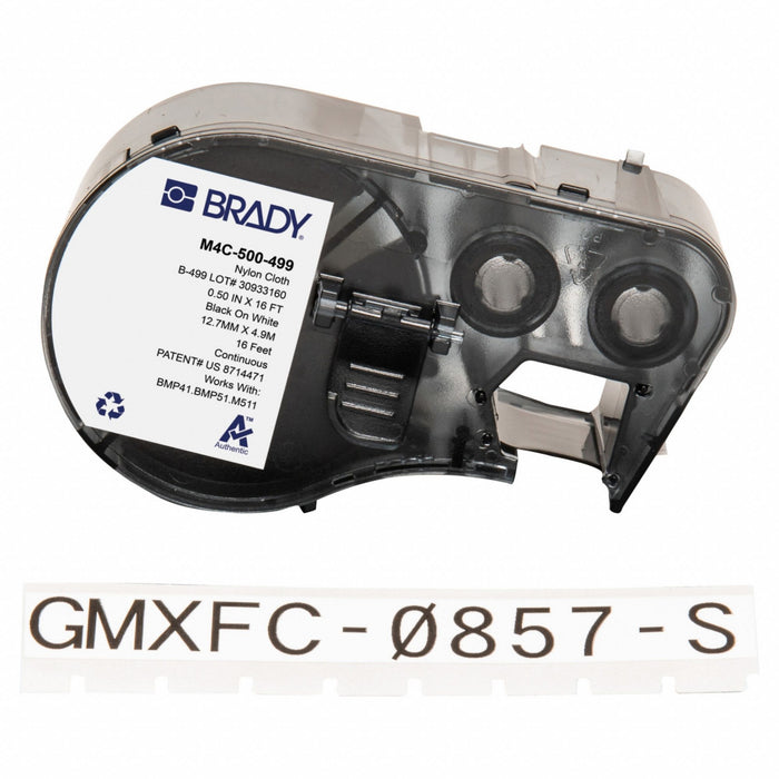 Label/RibbonCartridge White Matte 1/2inW
