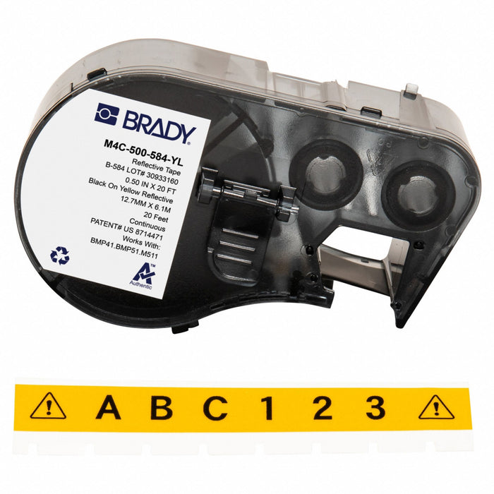 Label/RibbonCartridge Yellow 1/2inW