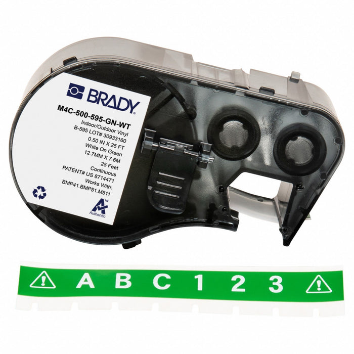 Label/RibbonCartridge Green Gloss 1/2inW