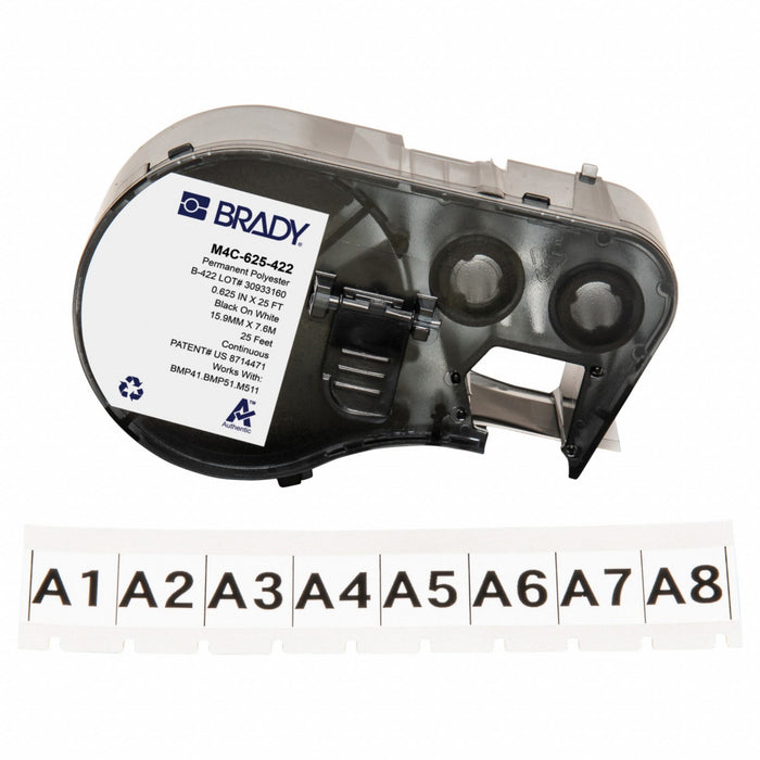 Label/RibbonCartridge White Gloss 5/8inW