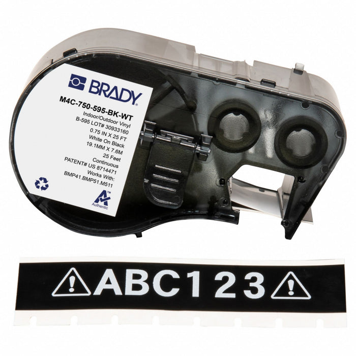 Label/RibbonCartridge Black Gloss 3/4inW
