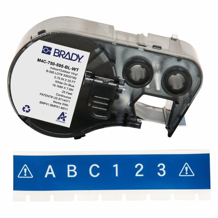 Label/RibbonCartridge Blue Gloss 3/4inW