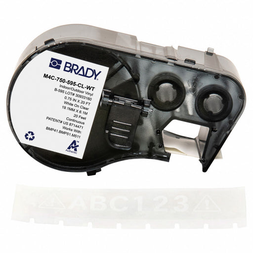 Label/RibbonCartridge Clear Gloss 3/4inW
