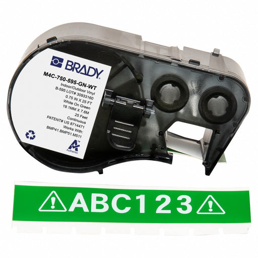 Label/RibbonCartridge Green Gloss 3/4inW