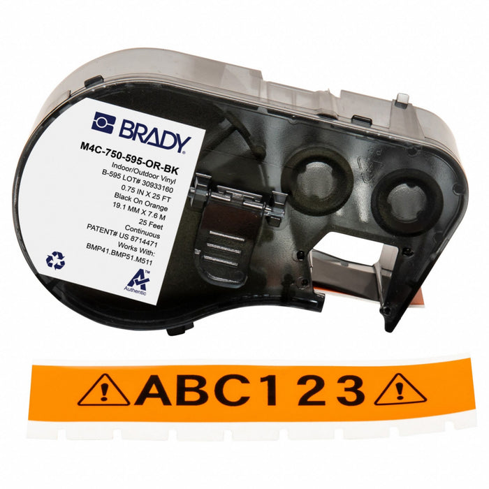 Label/RibbonCartridge Orange 3/4inW