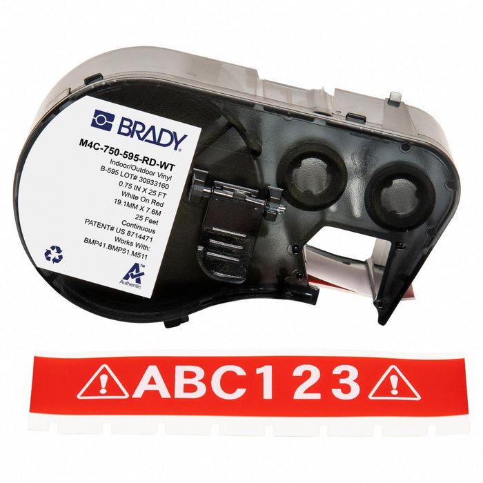 Label/RibbonCartridge Red Gloss 3/4inW