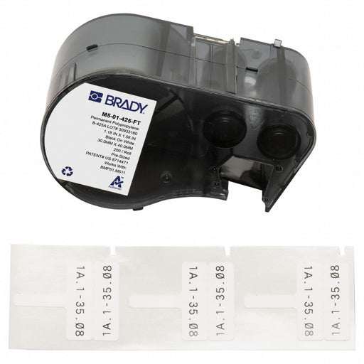 FlagLabel White Polypropylene 1-3/16inW
