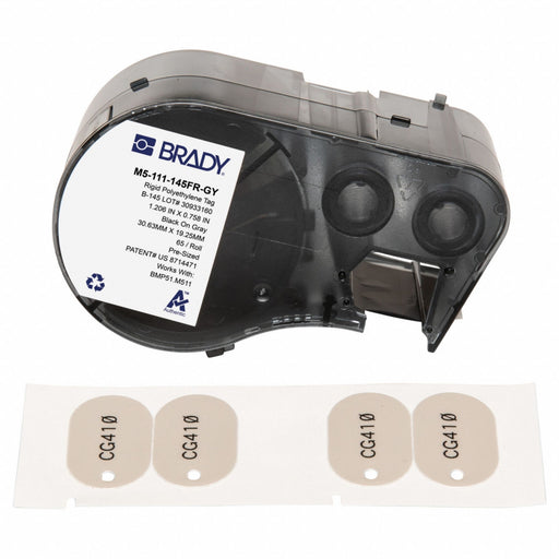 TagLabel Gray Polyethylene 1-7/32inW
