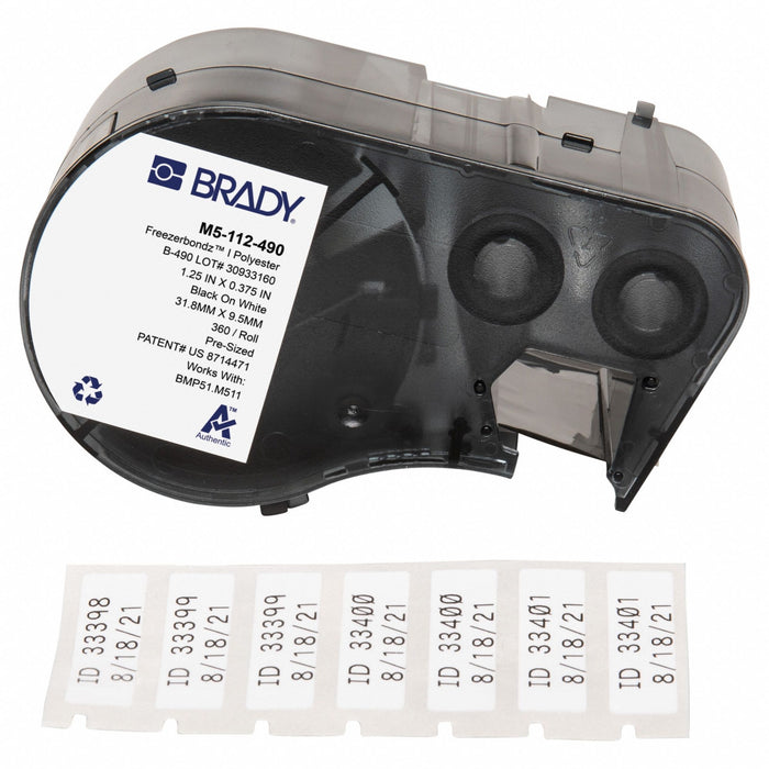 Label/RibbonCartridge White 1-1/4inW