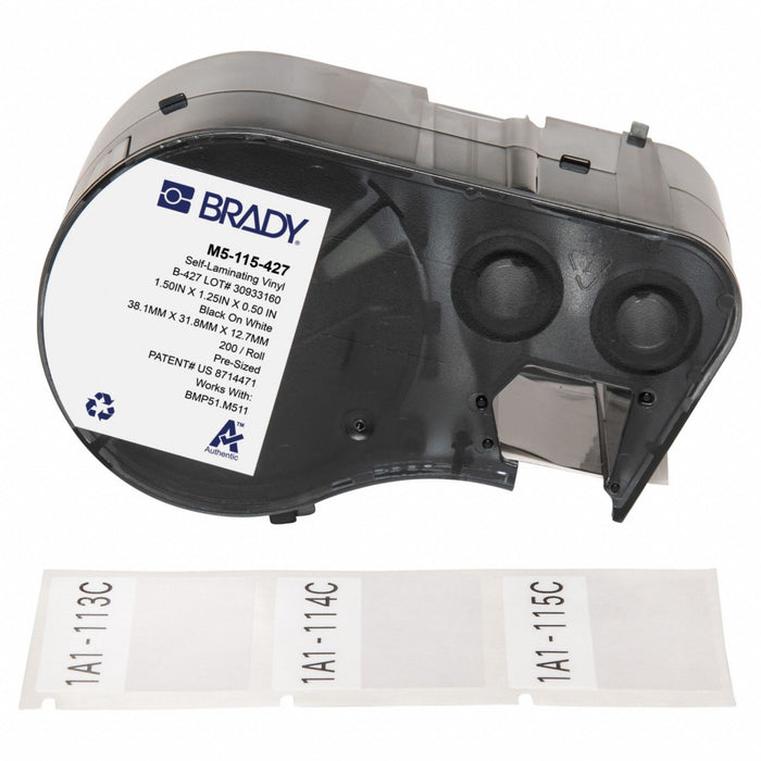 Precut Label Roll Cartridge Clear/White