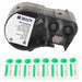 Label/RibbonCartridge Green White 1inW