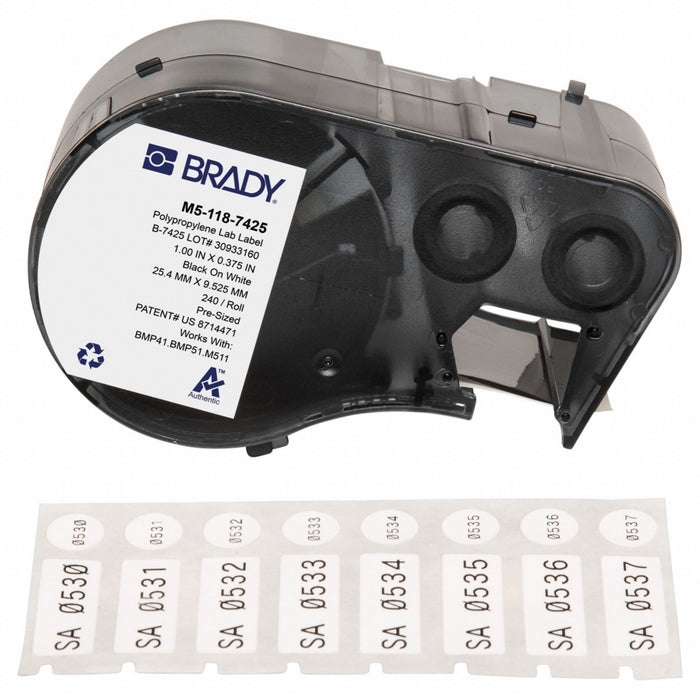Precut Label Cartridge White Matte