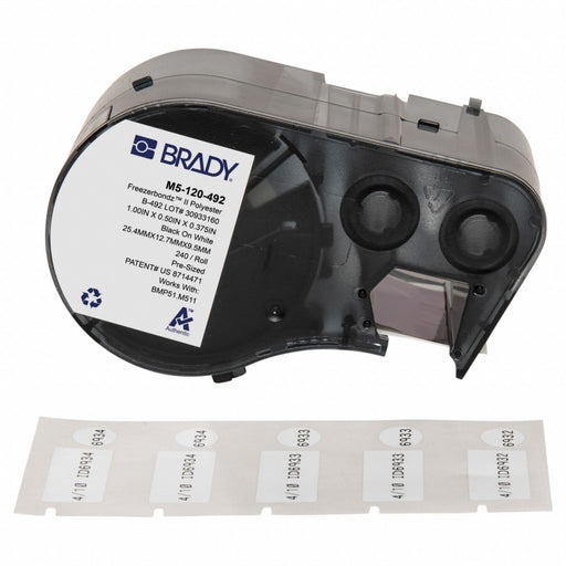 Label/RibbonCartridge White Matte 1inW