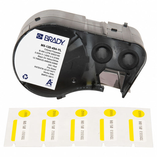 Label/RibbonCartridge Yellow White 1inW