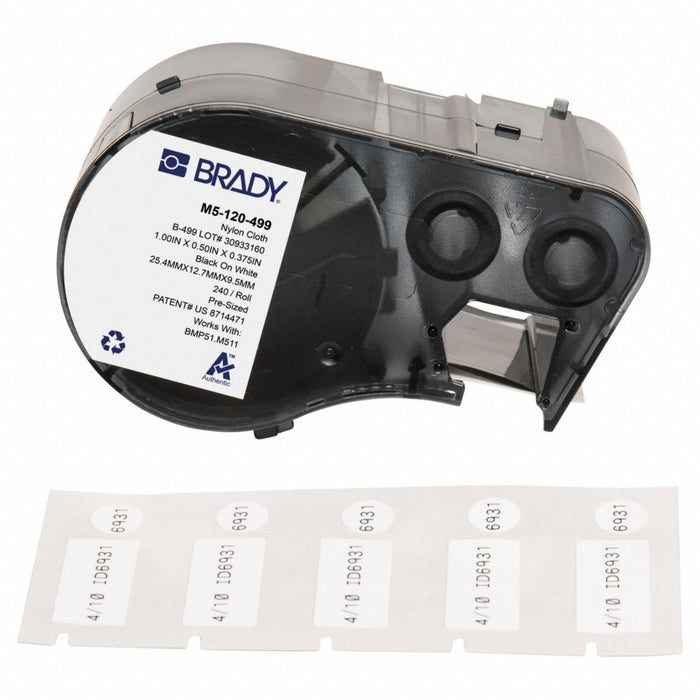 Label/RibbonCartridge White Matte 1inW