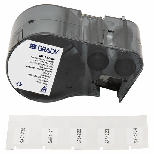 Label/RibbonCartridge White 1-1/8inW