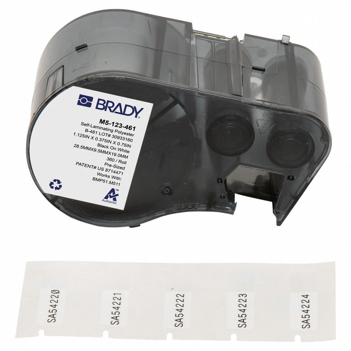 Label/RibbonCartridge White 1-1/8inW