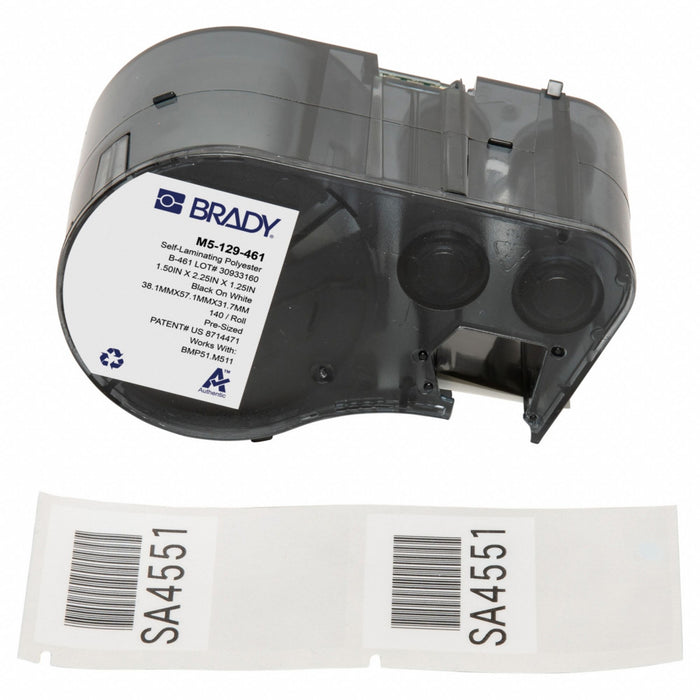 Precut Label Cartridge Clear/White Matte