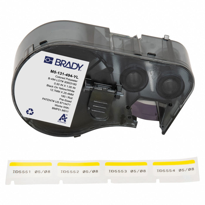 Label/RibbonCartridge Yellow White 1inW