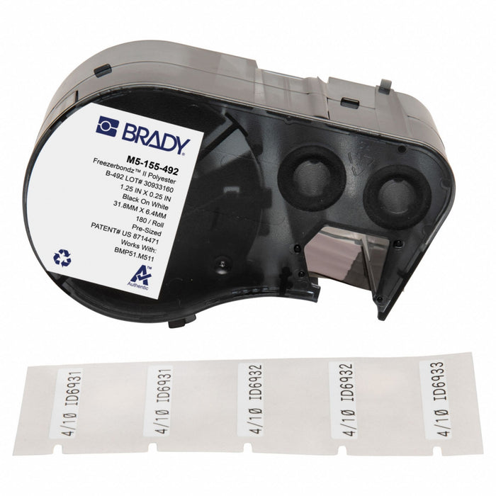Label/RibbonCartridge White 1-1/4inW