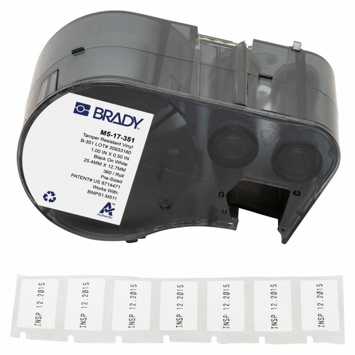 Label/RibbonCartridge White Matte 1inW