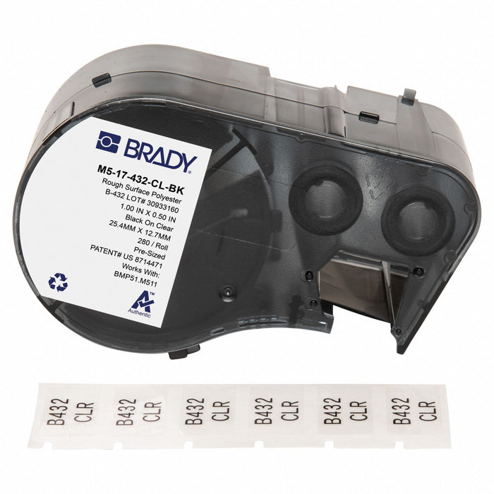 Label/RibbonCartridge Clear Gloss 1inW