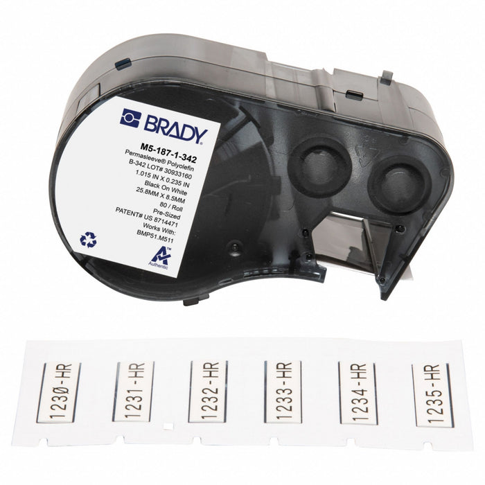 Sleeve Label White Polyolefin 1 in W