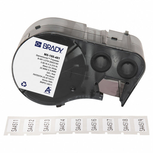 Label/RibbonCartridge White Matte 1inW