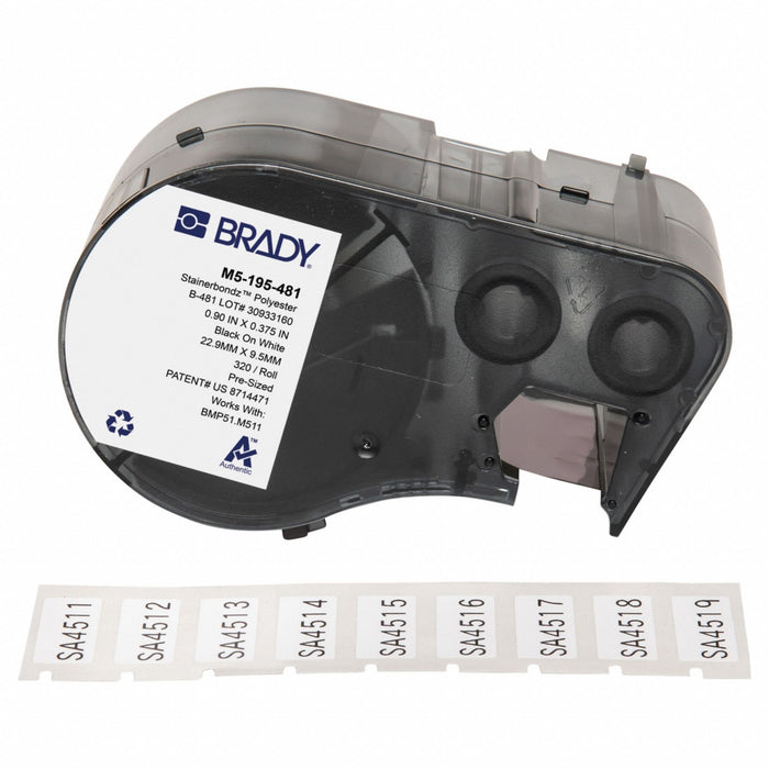 Label/RibbonCartridge White Matte 1inW