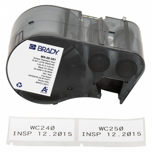 Label/RibbonCartridge White Matte 1inW