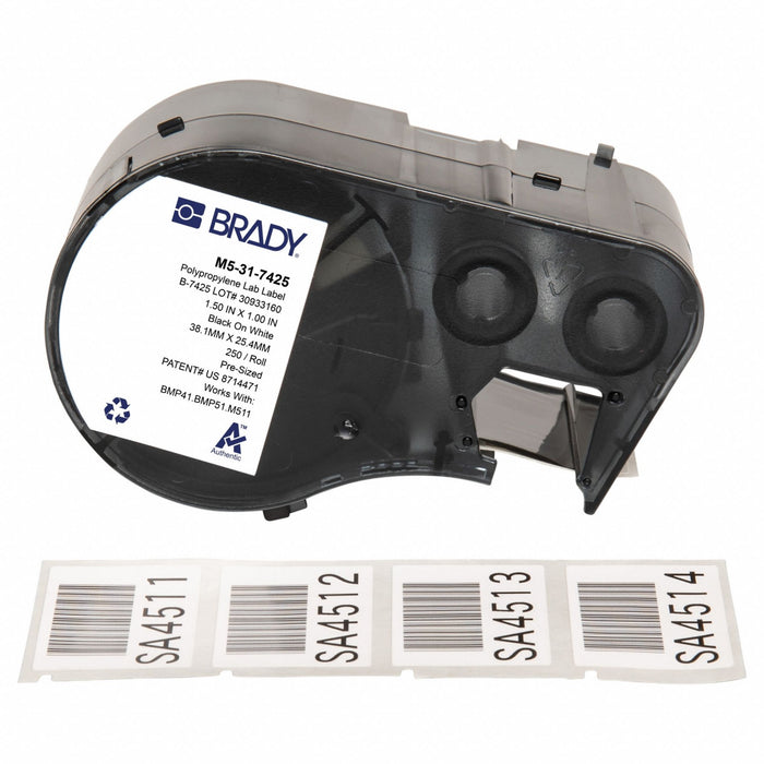 Label/RibbonCartridge White 1-1/2inW