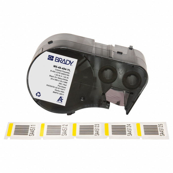 Label/RibbonCartridge Yellow White 1inW