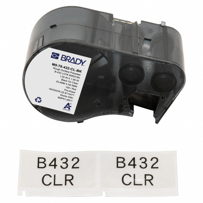 Label/RibbonCartridge Clear Gloss 1inW