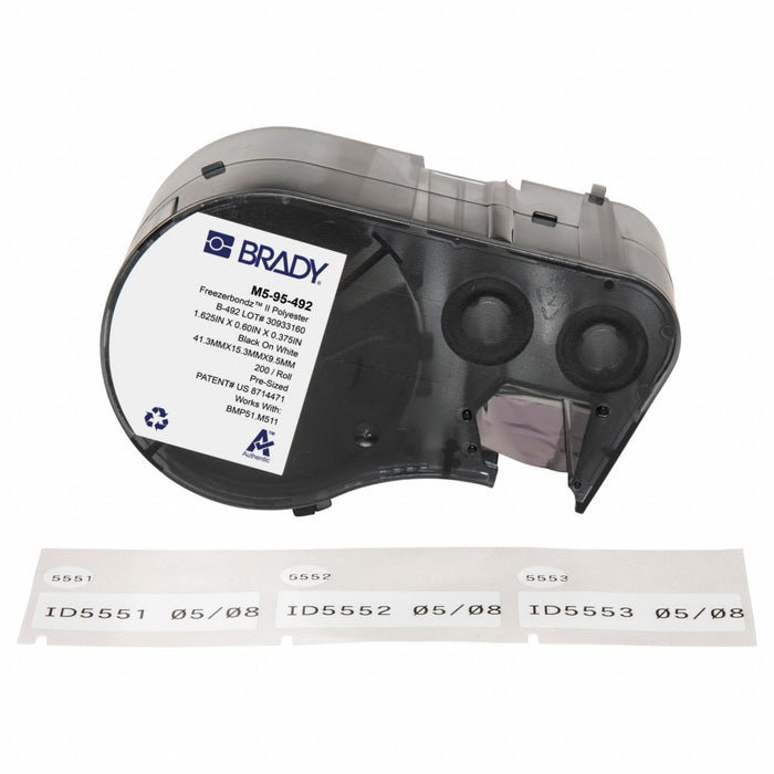 Label/RibbonCartridge White 1-5/8inW