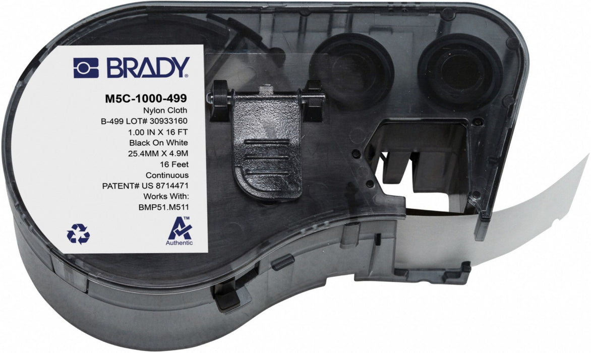 Label/RibbonCartridge White Matte 1inW