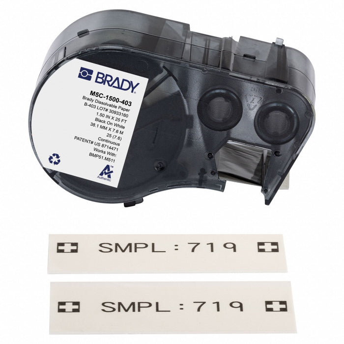 Label/RibbonCartridge White 1-1/2inW