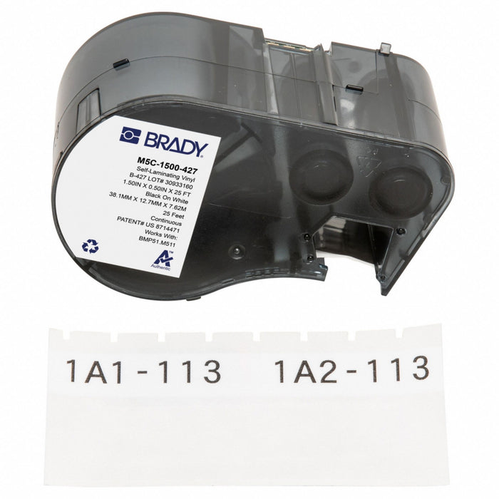 Precut Label Roll Cartridge Clear/White